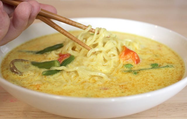 Quick Coconut Curry Chicken Noodle Soup