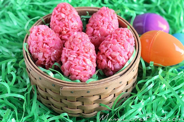 Marshmallow Puffed Rice Treats for Your Easter Basket.