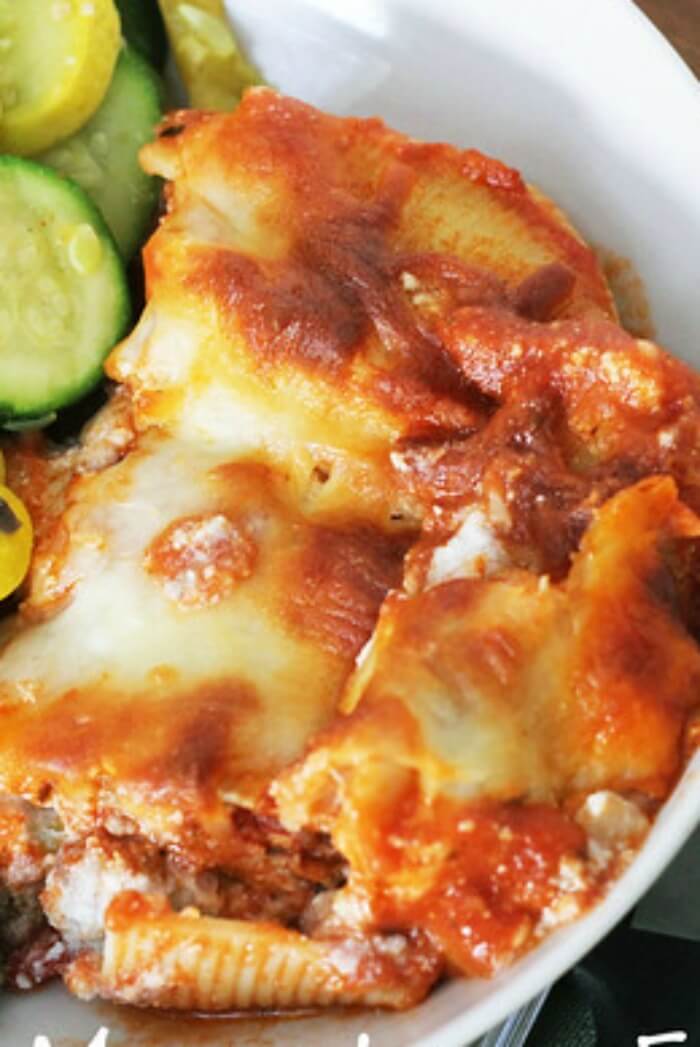 EASY SAUSAGE AND PEPPERS STUFFED SHELLS