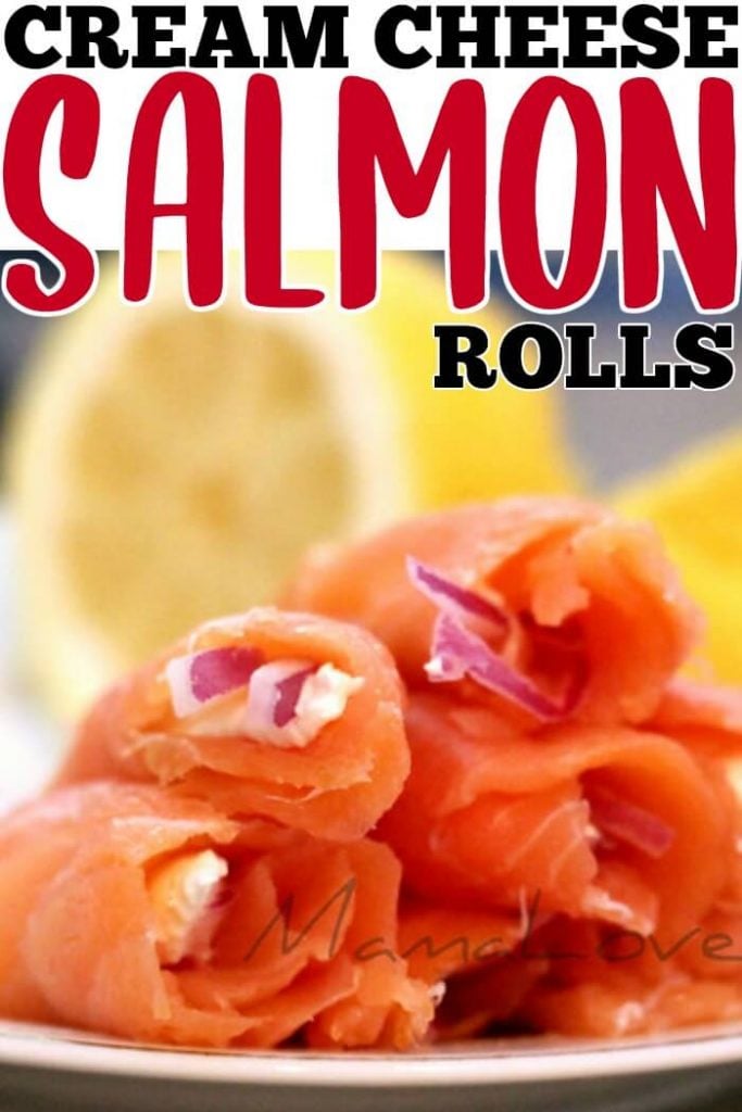 SALMON ROLLS WITH CREAM CHEESE AND CAPERS