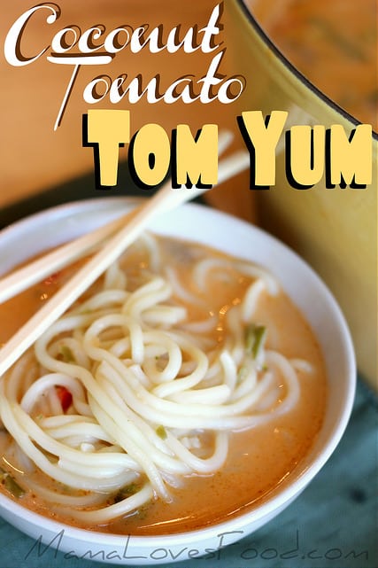Quickie Coconut Tomato Tom Yum Soup.