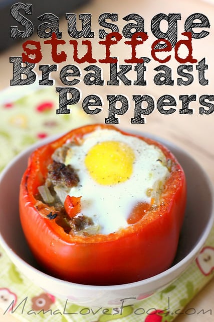 Sausage Stuffed Breakfast Peppers