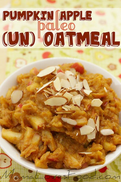 Pumpkin Apple (un) Oatmeal {Paleo Oatmeal}