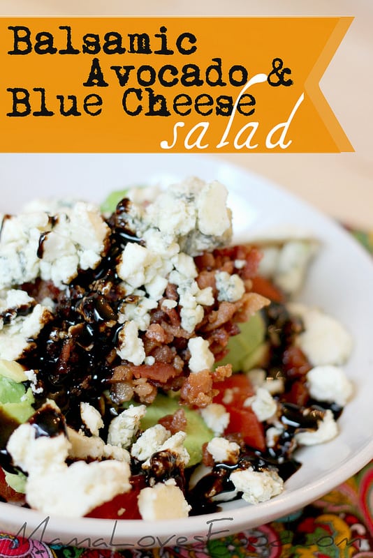 Balsamic Avocado and Blue Cheese Salad