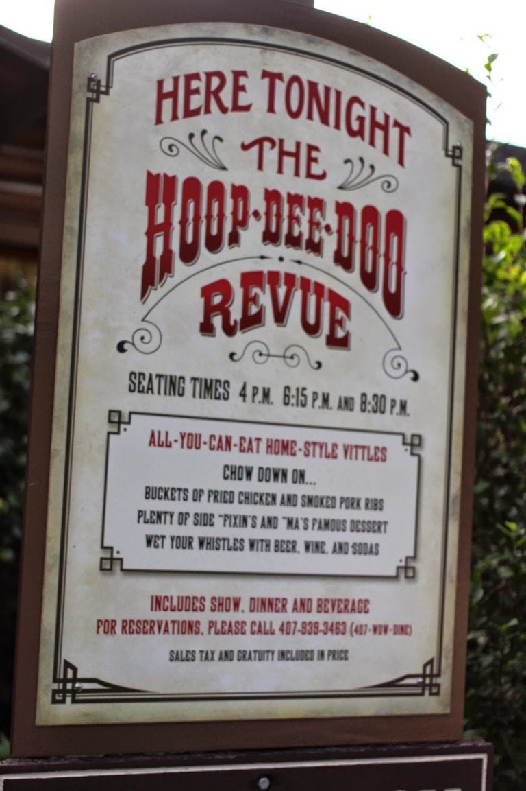 Hoop-Dee-Doo Musical Revue at Fort Wilderness Campgrounds in Walt Disney World