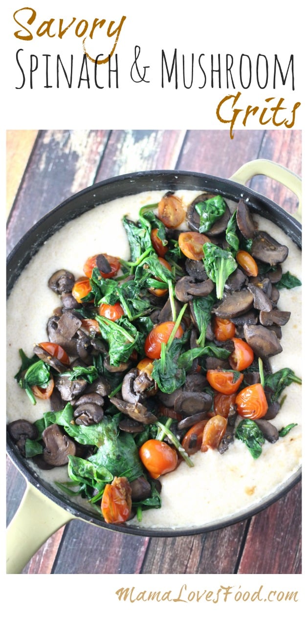Spinach and Mushroom Grits