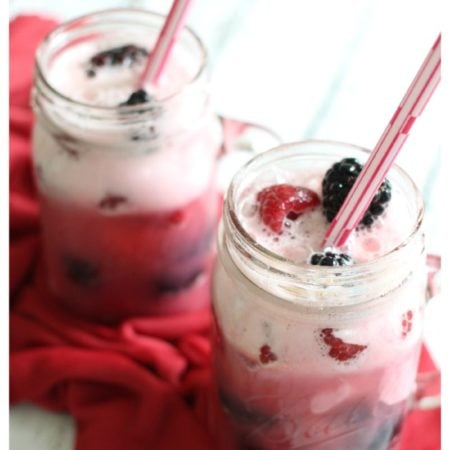 Double Berry Ginger Ale Floats!