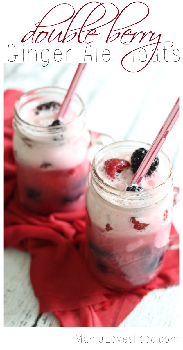 Double Berry Ginger Ale Floats!