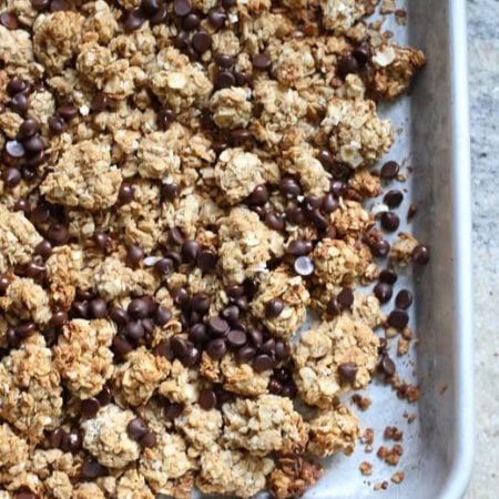 Peanut Butter Granola (with Chocolate Chips!)