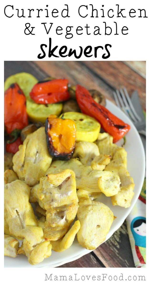 Curried Chicken and Vegetable Skewers