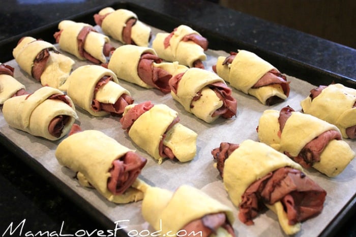 French Dip Crescents for make ahead lunches