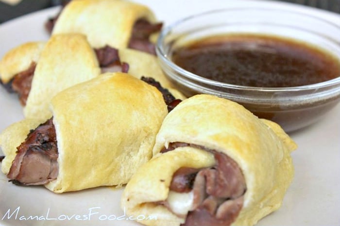 French Dip Crescents with Easy Au Jus