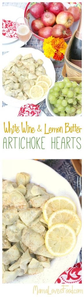White Wine Lemon Butter Artichoke Hearts