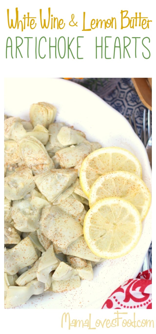 White Wine Lemon Butter Artichoke Hearts