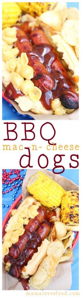 Barbecue Mac and Cheese Dogs!