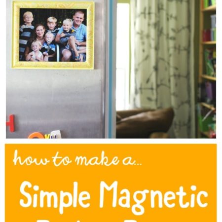 How to Make a Simple Magnetic Fridge Frame - With FREE Menu Planning Printable!