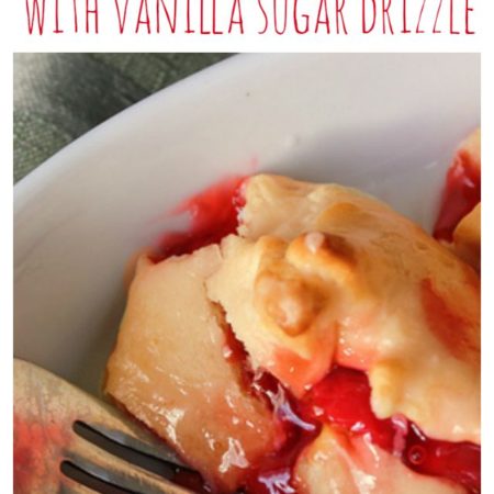 Cherry Pie Bites with Vanilla Sugar Drizzle