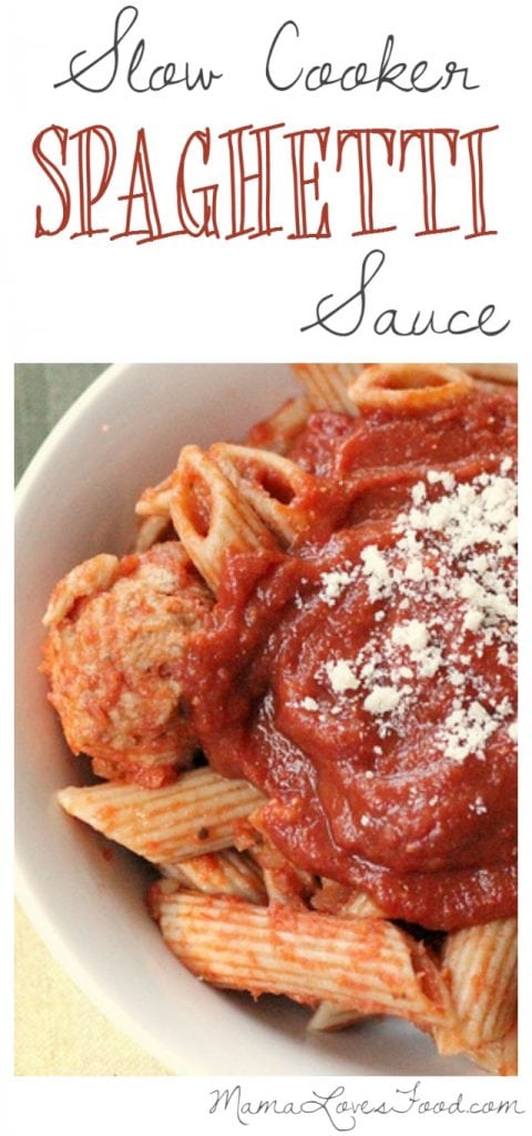 Slow Cooker Spaghetti Marinara Sauce Recipe.