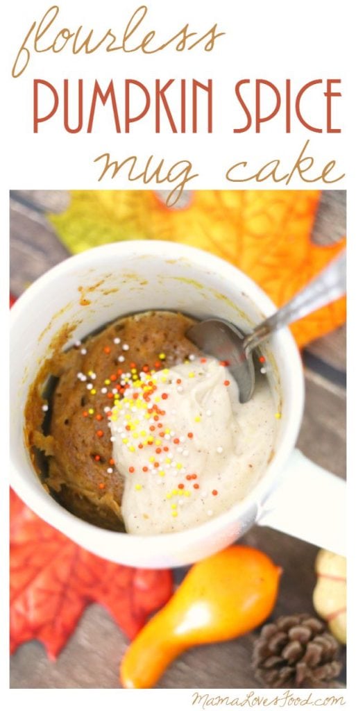Flourless Pumpkin Spice Mug Cake Recipe