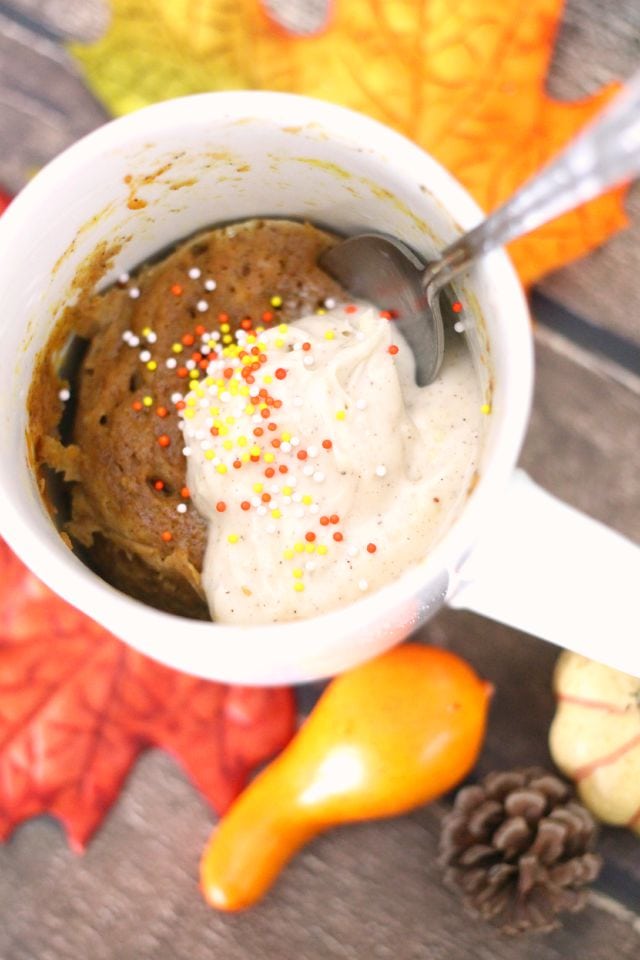 Flourless Pumpkin Spice Mug Cake Recipe