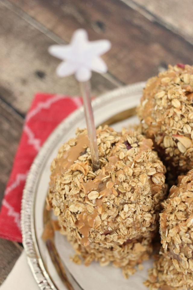 peanut butter granola candy apples