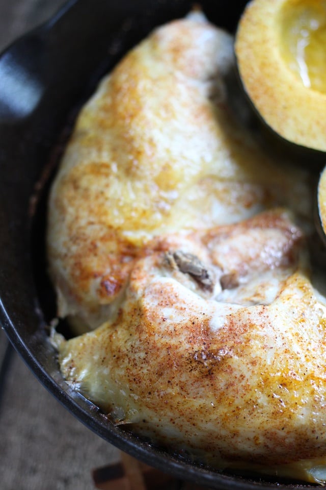 One Pot Roast Chicken and Acorn Squash Recipe