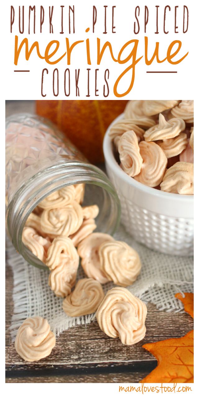 Pumpkin Spice Meringue Cookies