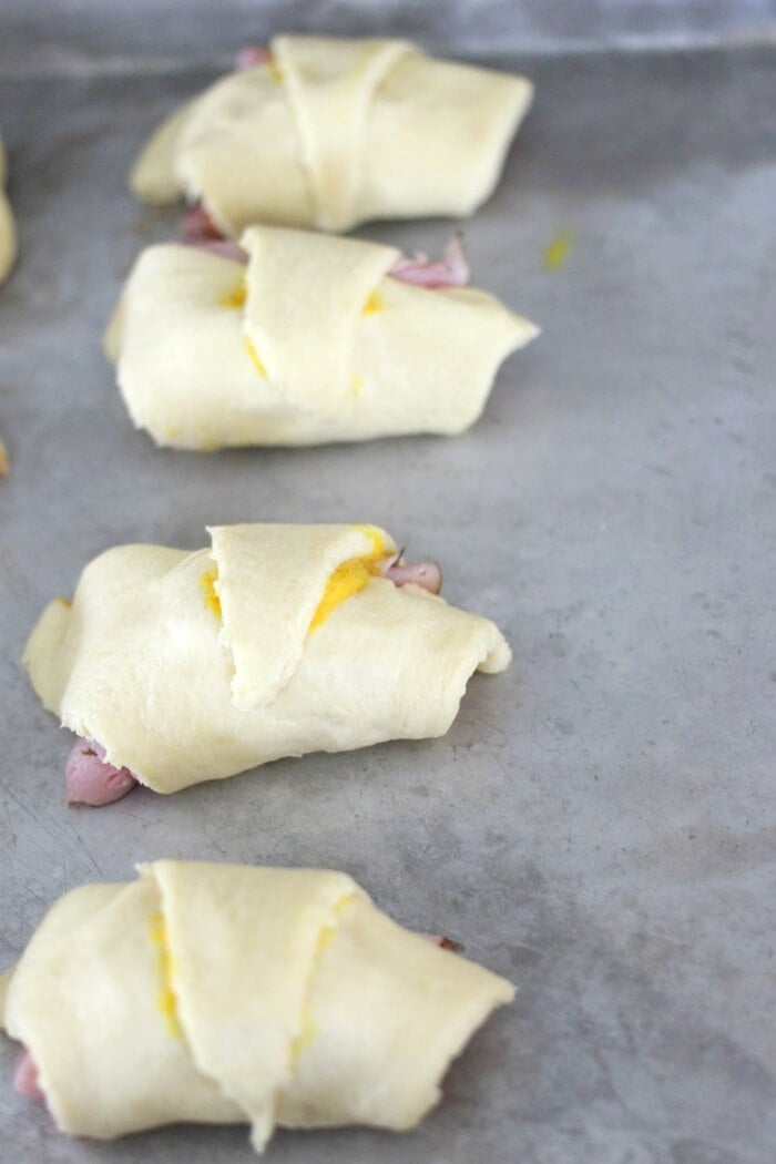 ham and cheese croissant with crescent rolls