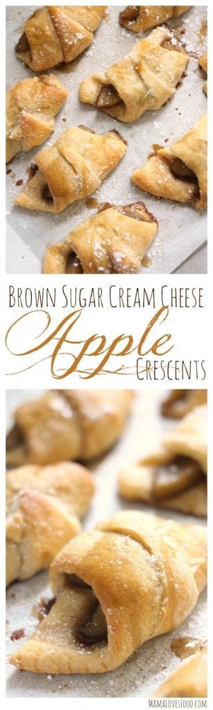Brown Sugar Cream Cheese Apple Crescents