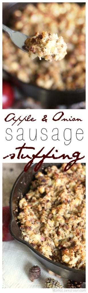 Apple and Onion Sausage Stuffing Recipe