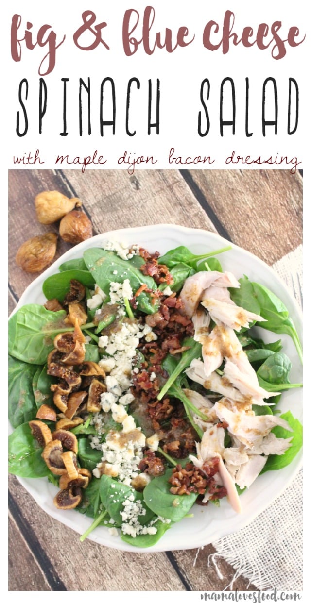 Fig and Blue Cheese Spinach Salad