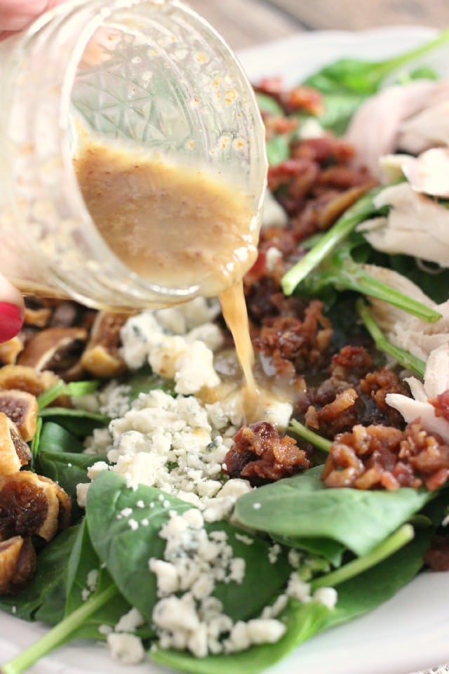 Fig and Blue Cheese Spinach Salad