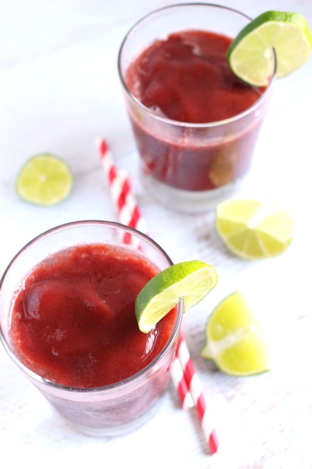 Sparkling Dark Cherry Lime Slush Recipe