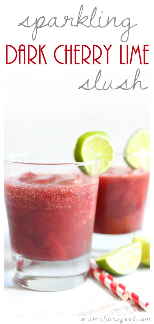 Sparkling Dark Cherry Lime Slush