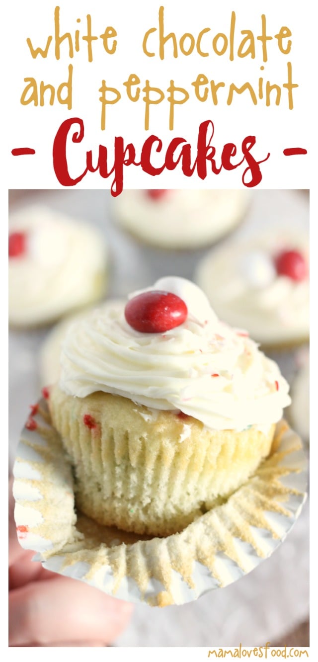 White Chocolate and Peppermint Cupcakes