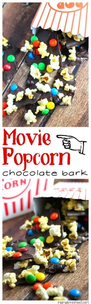 Sweet and Salty Movie Popcorn Chocolate Bark
