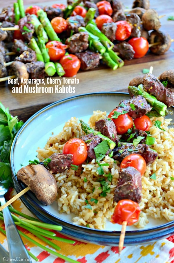 Beef and Asparagus Kabobs from Katie's Cucina