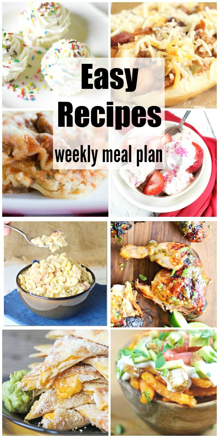 Easy Recipes Weekly Meal Plan - Mama Loves Food