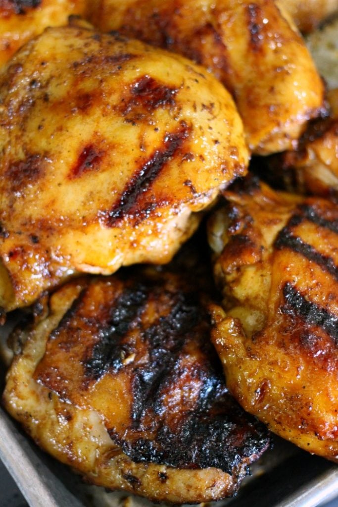 This Sweet Sriracha Grilled Chicken recipe combines the complimentary flavors of honey and sriracha to make a delicious grill sauce. 