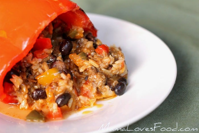 Oven Roasted Mexican Stuffed Peppers Recipe