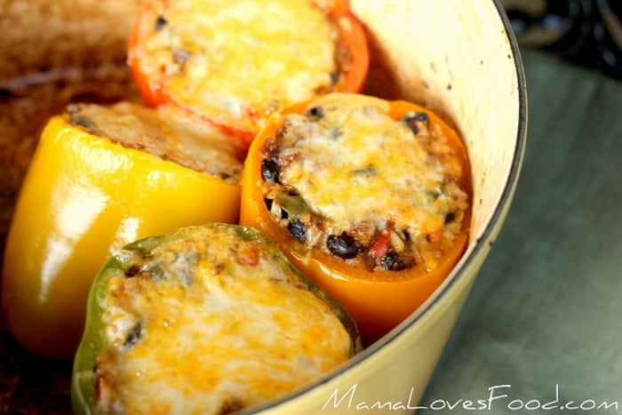 Stuffed Peppers {Mexican Style} - Easy Mexican Stuffed Peppers Recipe
