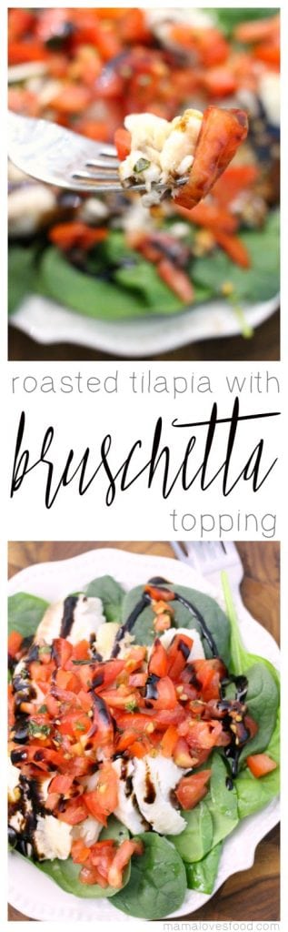 Roasted Tilapia with Bruschetta Topping Recipe