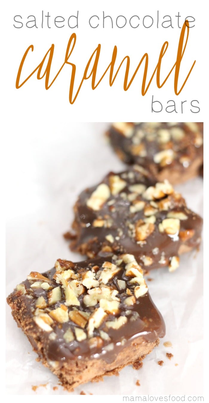 Salted Caramel Chocolate Shortbread Bars
