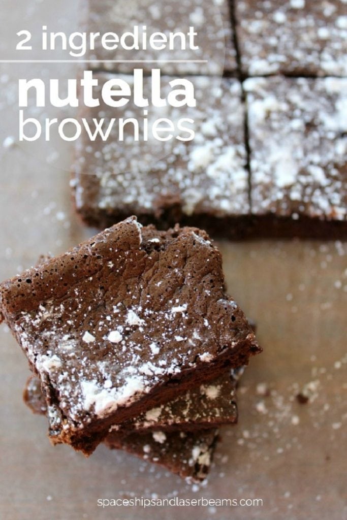 2 Ingredient Nutella Brownies