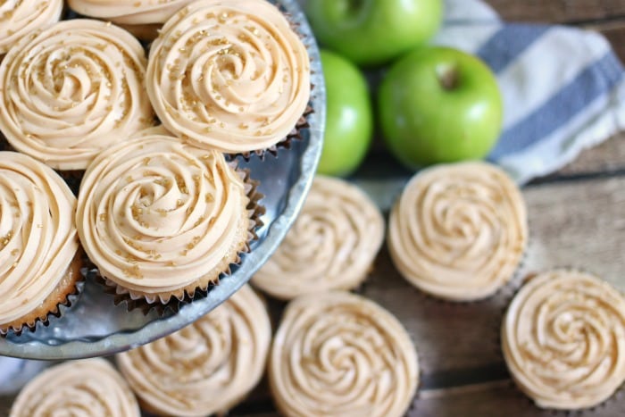 Spiced Apple Cider Cupcakes with Salted Caramel Frosting Recipe