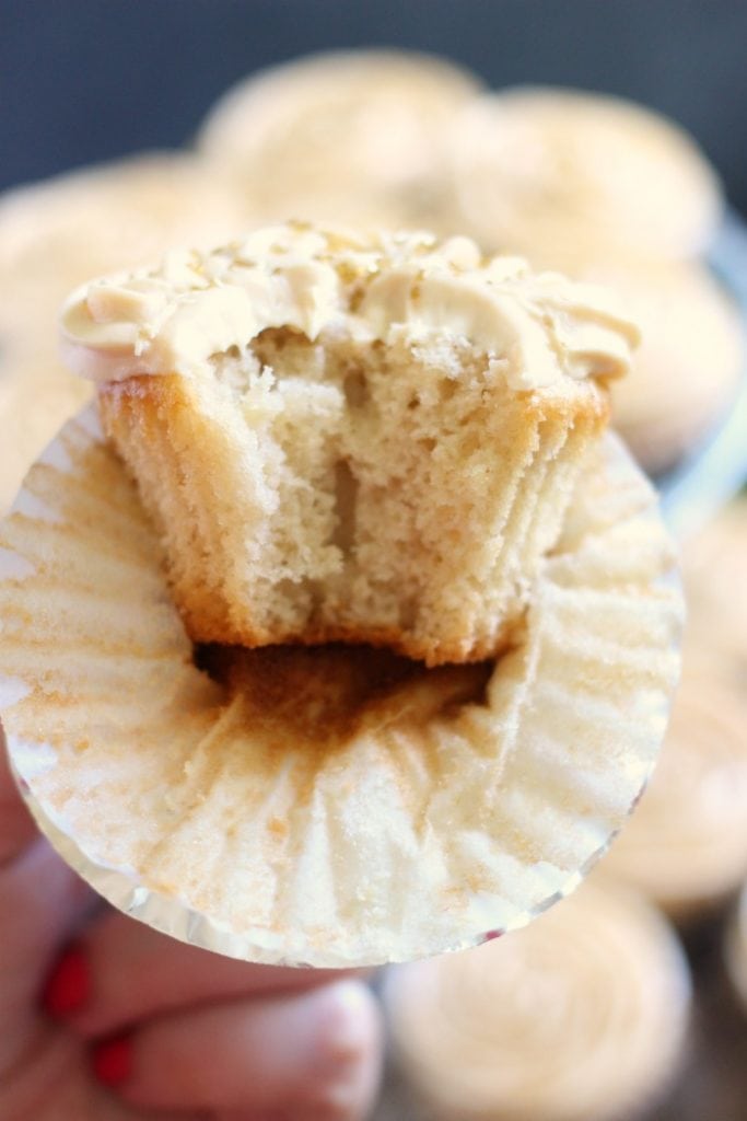 Spiced Apple Cider Cupcakes with Salted Caramel Frosting Recipe