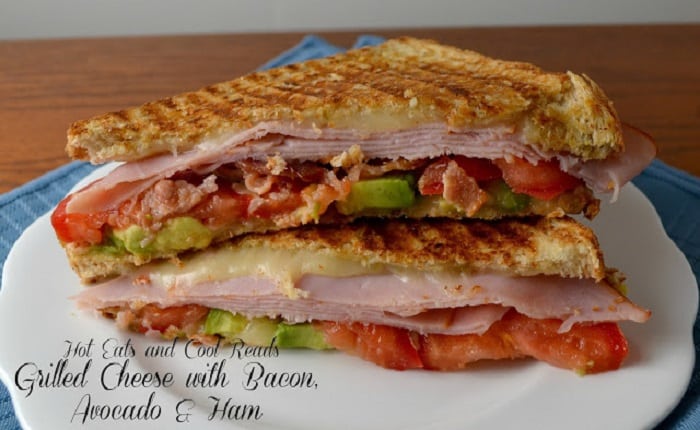 Grilled Cheese with Bacon, Avocado and Ham