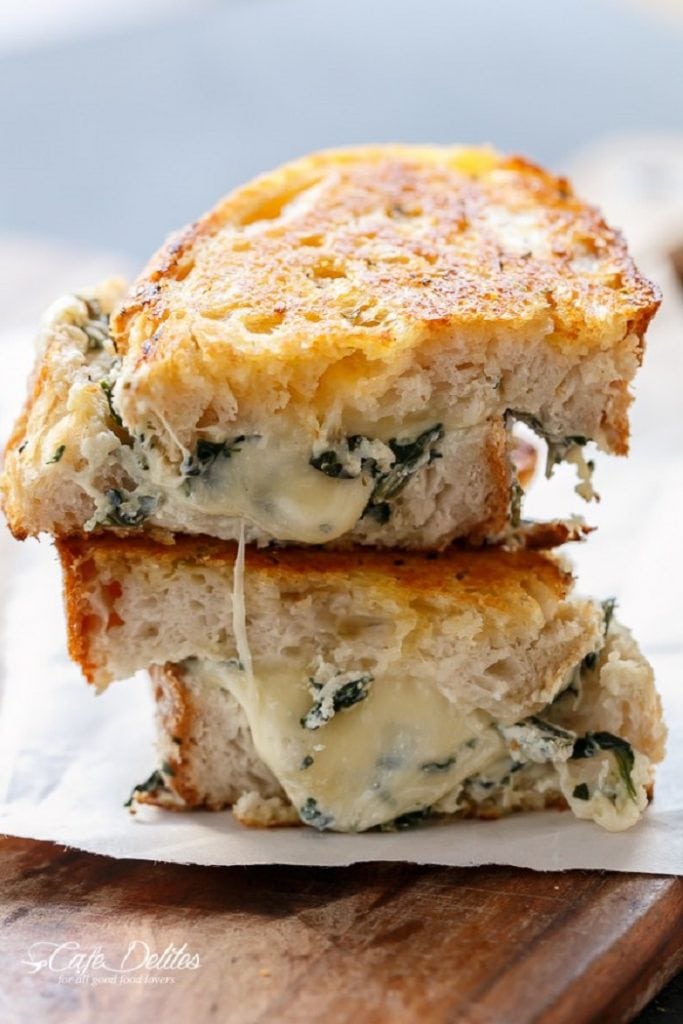 Spinach and Ricotta Grilled Cheese