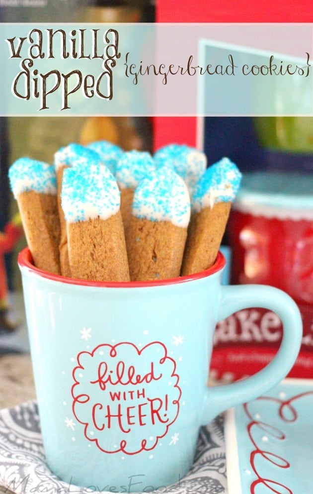 Vanilla Dipped Gingerbread Cookie Sticks Recipe