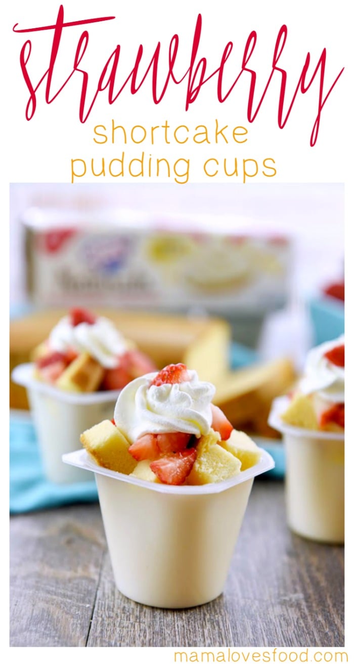 Strawberry Shortcake Pudding Cups Recipe